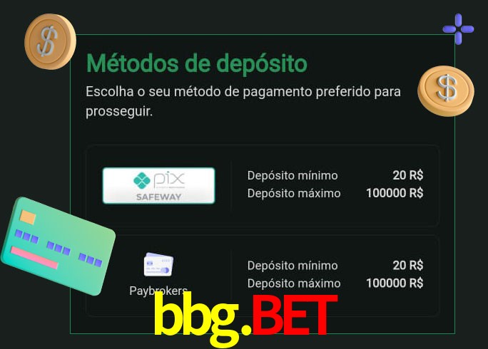 O cassino bbg.bet oferece uma grande variedade de métodos de pagamento